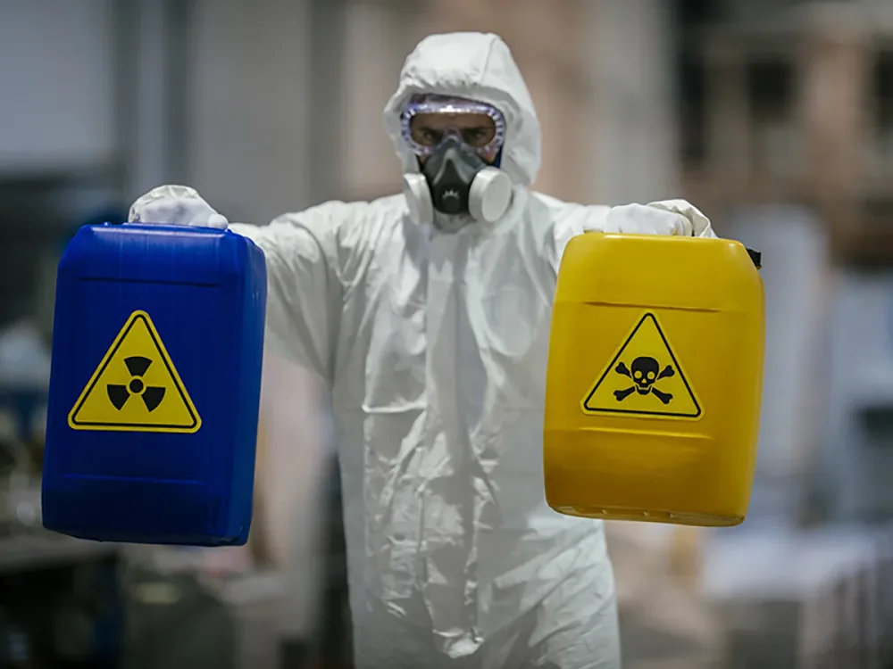 biohazard cleanup professionals at work in Monroe